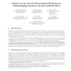 Report on the Second International Workshop on Self-Managing Database Systems (SMDB 2007)