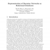 Representation of Bayesian Networks as Relational Databases