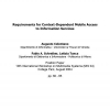Requirements for Context-Dependent Mobile Access to Information Services