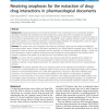 Resolving anaphoras for the extraction of drug-drug interactions in pharmacological documents
