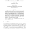 Reversible computing and cellular automata - A survey