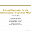 Robust diagnostics for the heteroscedastic regression model