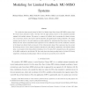 Robust precoding with Bayesian error modeling for limited feedback MU-MISO systems
