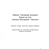 Robust Threshold Schemes Based on the Chinese Remainder Theorem