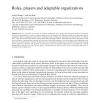 Roles, players and adaptable organizations