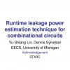 Runtime leakage power estimation technique for combinational circuits