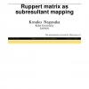 Ruppert Matrix as Subresultant Mapping