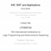 SAT, SMT and Applications