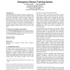 Scenario generation for emergency rescue training games