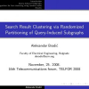 Search Result Clustering via Randomized Partitioning of Query-Induced Subgraphs