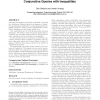 Secondary-storage confidence computation for conjunctive queries with inequalities