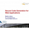 Secure Code Generation for Web Applications