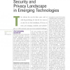 Security and Privacy Landscape in Emerging Technologies