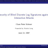 Security of Blind Discrete Log Signatures against Interactive Attacks