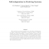 Self-Adaptation in Evolving Systems