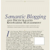 Semantic blogging and decentralized knowledge management
