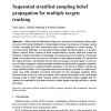 Sequential Stratified Sampling Belief Propagation for Multiple Targets Tracking