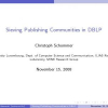 Sieving publishing communities in DBLP