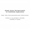 Simple Vector Microprocessors for Multimedia Applications