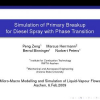 Simulation of Primary Breakup for Diesel Spray with Phase Transition