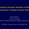 Simultaneous Stochastic Simulation of Multiple Perturbations in Biological Network Models