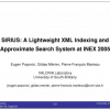 SIRIUS: A Lightweight XML Indexing and Approximate Search System at INEX 2005