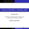 Sizing of IEEE 802.11 wireless LANs