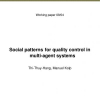 Social Patterns for Quality Control in Multi-agent Systems