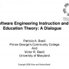 Software Engineering Instruction and Education Theory: A Dialogue