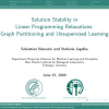 Solution stability in linear programming relaxations: graph partitioning and unsupervised learning