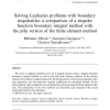 Solving Laplacian problems with boundary singularities: a comparison of a singular function boundary integral method with the p/