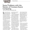 Some problems with the notion of context-aware computing
