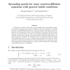 Spreading Speeds for Some Reaction-Diffusion Equations with General Initial Conditions