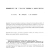 Stability of Locally Optimal Solutions