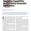Standards-Based Computing Capabilities for Distributed Geospatial Applications