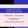 Statistical Encoding of Succinct Data Structures