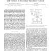 Strategyproof auctions for balancing social welfare and fairness in secondary spectrum markets