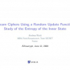 Stream Ciphers Using a Random Update Function: Study of the Entropy of the Inner State