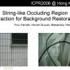 String-Like Occluding Region Extraction for Background Restoration
