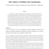 Supervisor synthesis for discrete event systems with arbitrary forbidden state specifications