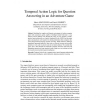 Temporal Action Logic for Question Answering in an Adventure Game
