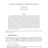 Temporal Languages for Epistemic Programs
