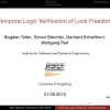 Temporal Logic Verification of Lock-Freedom