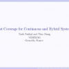 Test Coverage for Continuous and Hybrid Systems