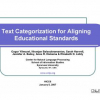 Text Categorization for Aligning Educational Standards