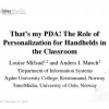 'That's my PDA!' The Role of Personalization for Handhelds in the Classroom