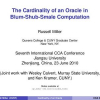 The Cardinality of an Oracle in Blum-Shub-Smale Computation