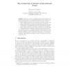 The Complexity of Models of International Trade