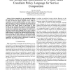 The Design and Enforcement of a Rule-based Constraint Policy Language for Service Composition