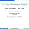 the future of experimental research